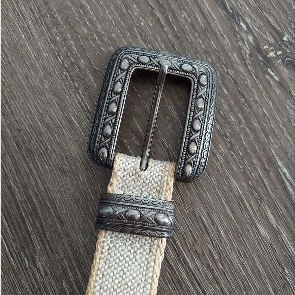 Elite Vintage Woven Burlap Women's Belt 36.5